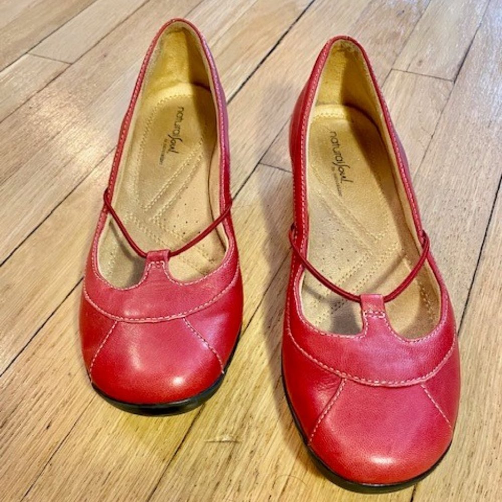 Natural Soul by Naturalizer - Red Flats - Sz - 9.5 - Picture 7 of 13